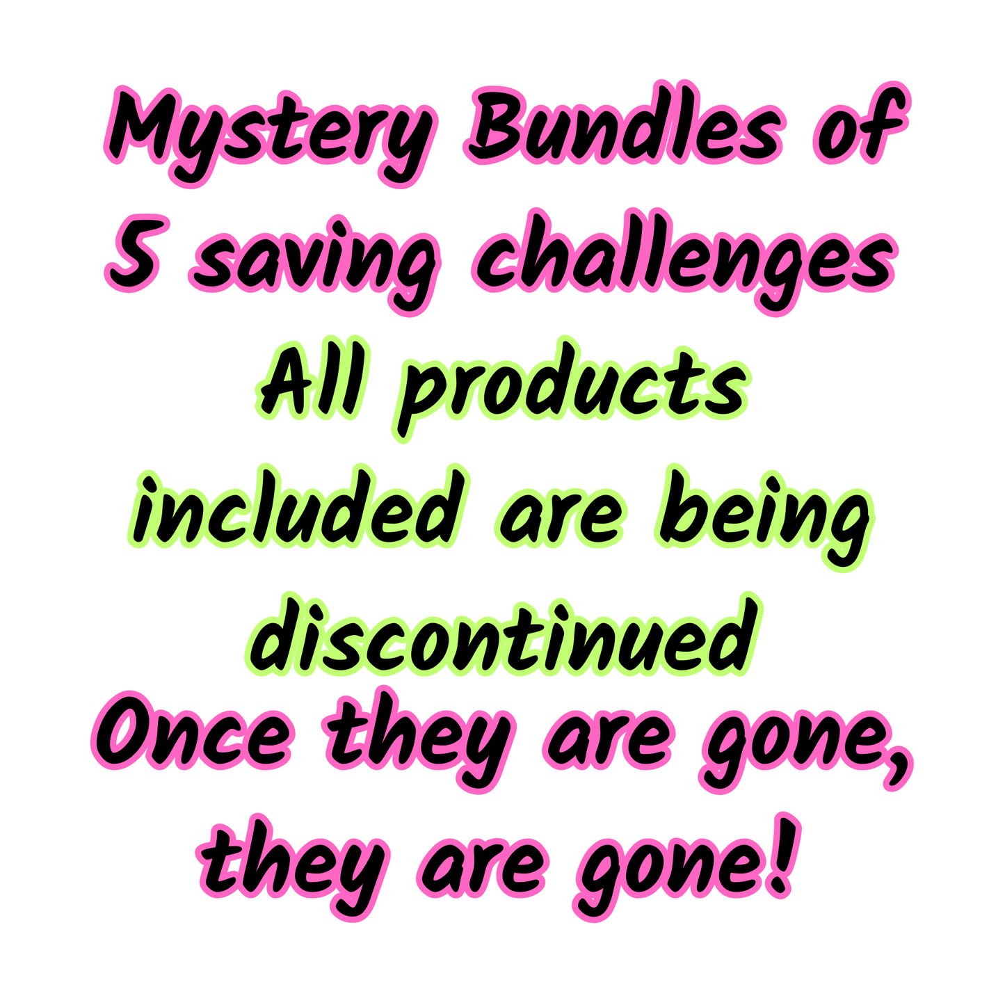 Mystery bundle of 5 Challenges that are being discontinued