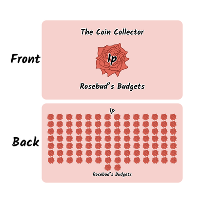 The Coin Collector (set of 8 double sided saving challenges)