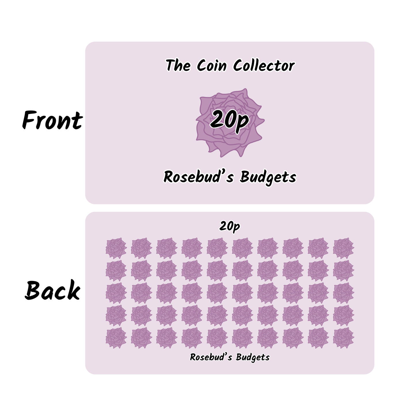 The Coin Collector (set of 8 double sided saving challenges)