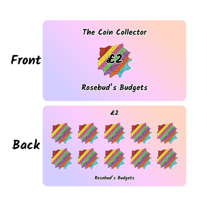 The Coin Collector (set of 8 double sided saving challenges)