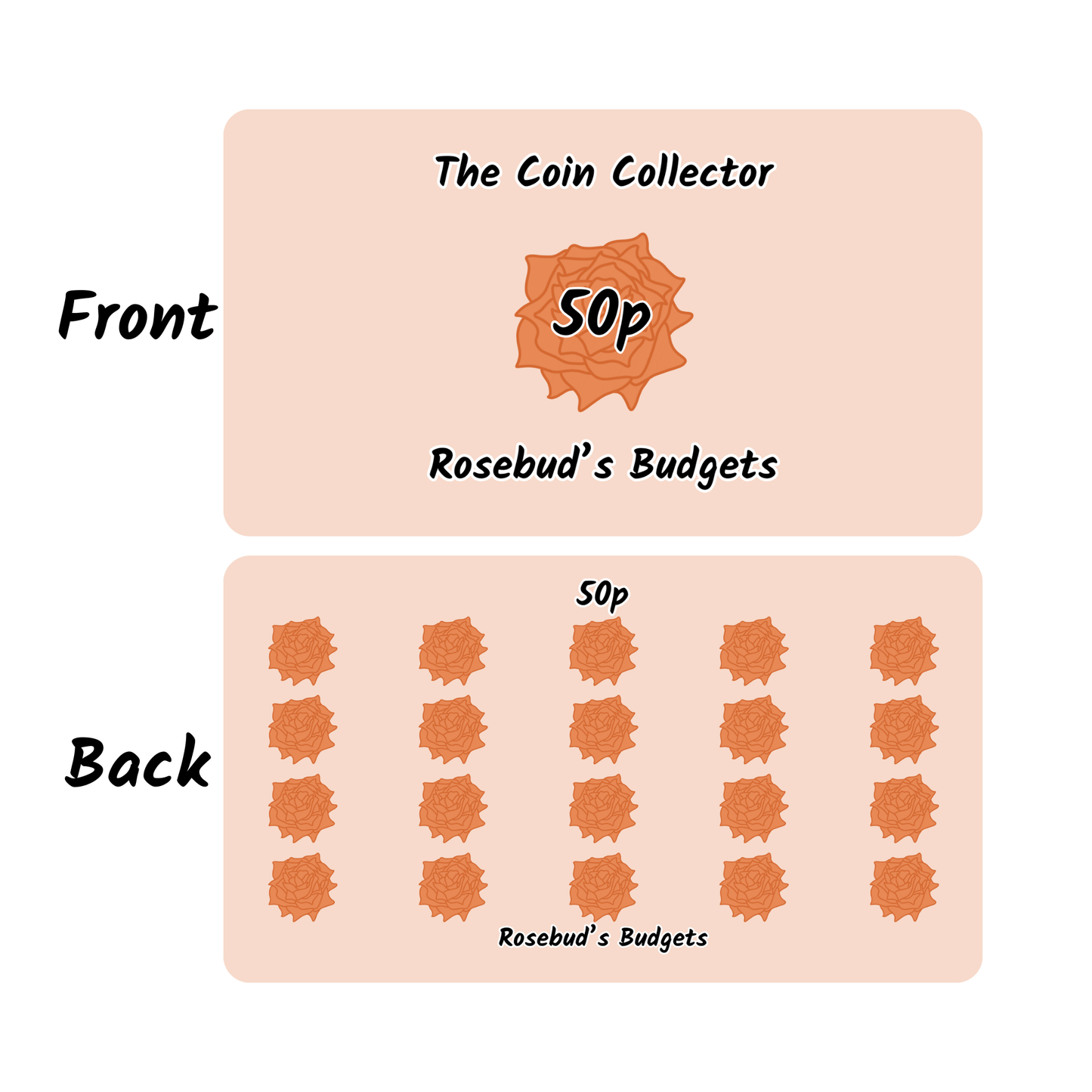 The Coin Collector (set of 8 double sided saving challenges)