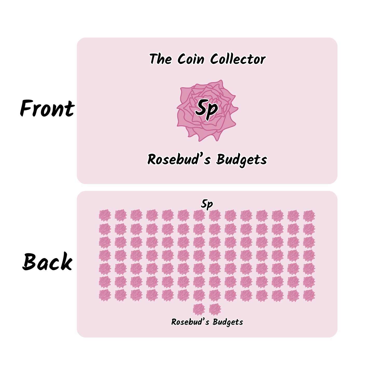 The Coin Collector (set of 8 double sided saving challenges)