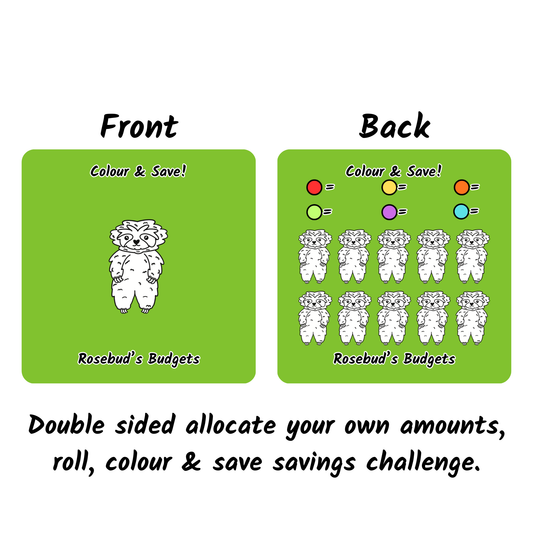 Colour & Save Teeny Tiny saving challenge