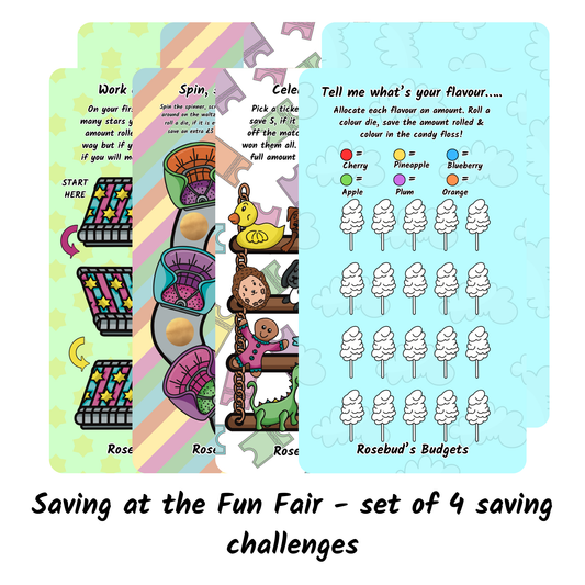 Saving at the Fun Fair Collection - Set of 4 saving challenges