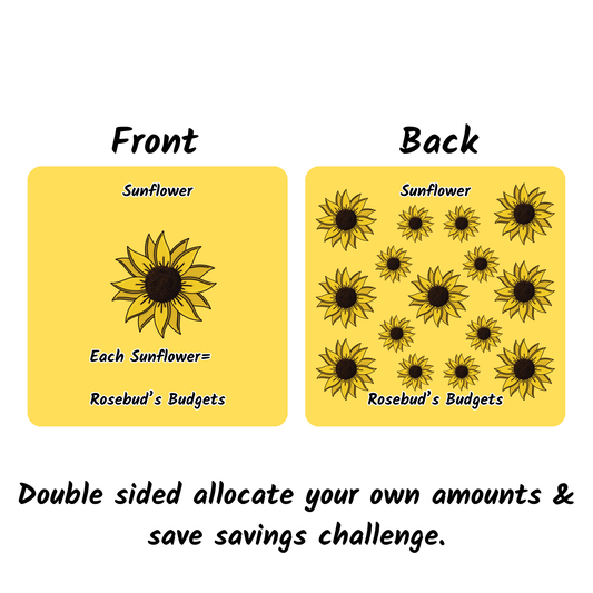 Sunflower Teeny Tiny saving challenge